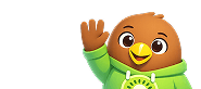 The Kiiwi mascot waving