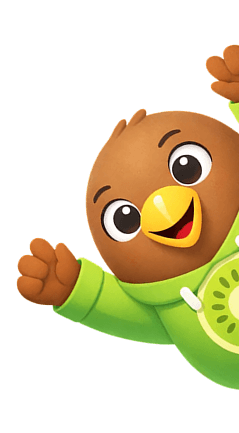 The Kiiwi mascot giving a thumbs up